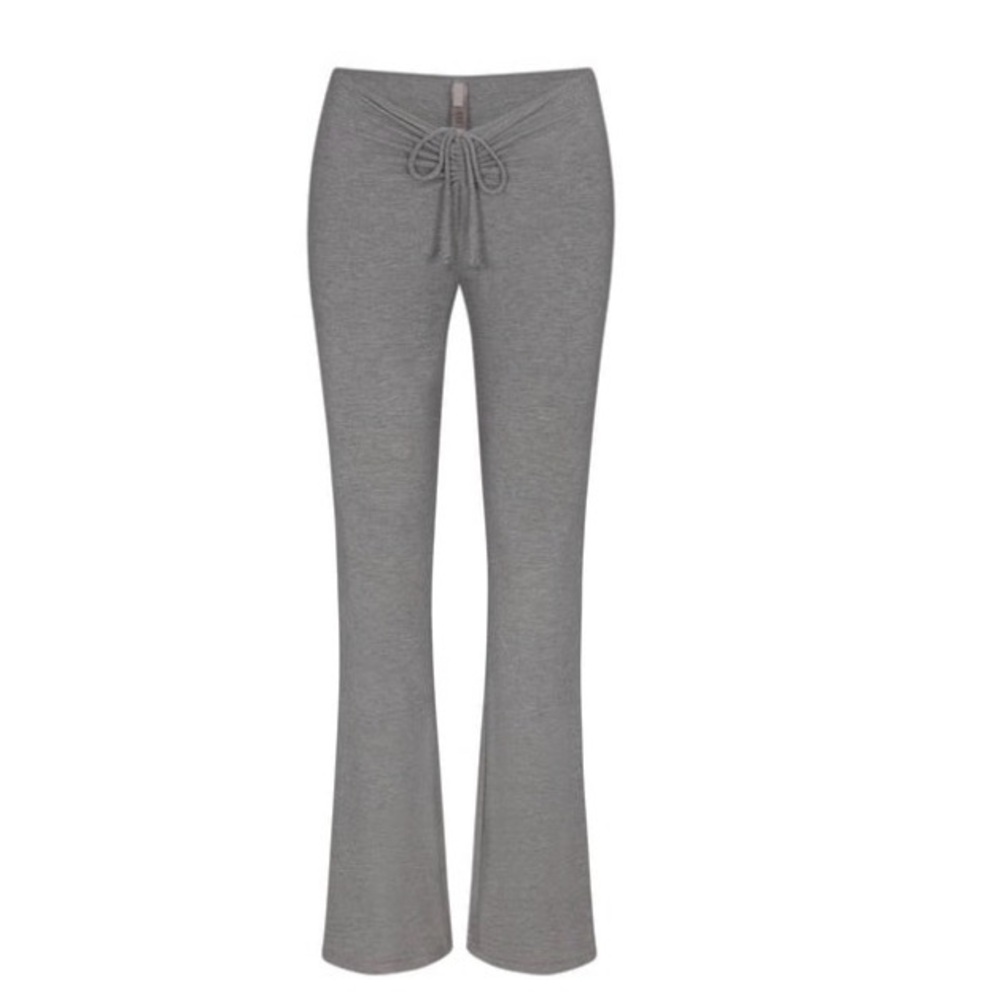 SKIMS SOFT LOUNGE RUCHED PANT HEATHER GREY SIZE MEDIUM